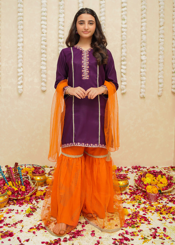 Rawsilk 3 Piece Purple Suit | 8965