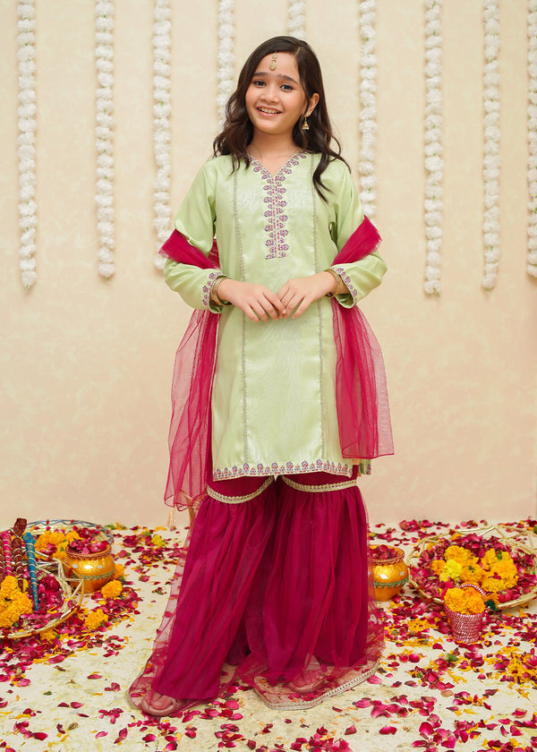 Rawsilk 3 Piece Green Suit | 8965