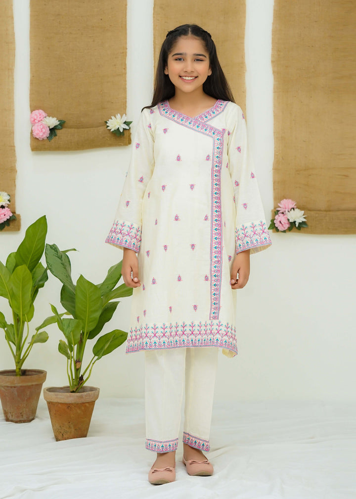 Khaddar embroidered dress