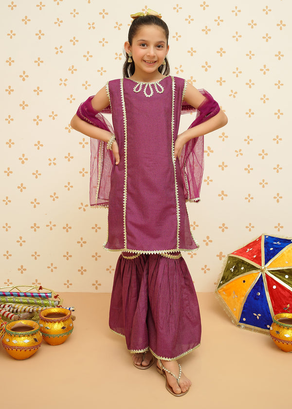 Girls Ethnic Gharara Set | 9085