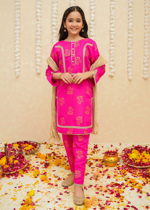 Rawsilk 3 Piece Pink Suit | 8935