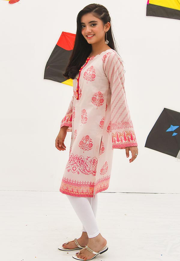 Womens Pink 1 Piece Kurti