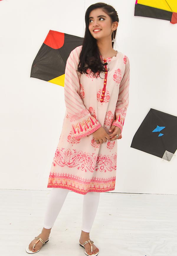 Womens Pink 1 Piece Kurti