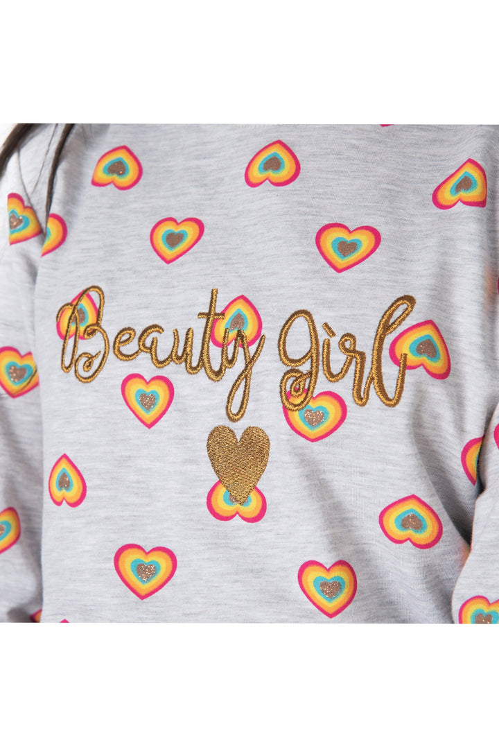 Beauty Hearts Girls Sweat Shirt Modest Clothing